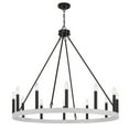 thumbnail image 4 of Vanity Art 12 Lights Wagon Wheel Chandelier Lighting Farmhouse Candle Ceiling Light Fixtures for Living Room Kitchen Dining Room 10552-CW-BK, 4 of 9