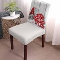 thumbnail image 2 of Dining Chair Slipcover, Christmas Cartoon Gnome Red Tree Wood Grain Board Winter Decoration Stretch Kitchen Chair Covers Removable Parsons Chair Protector Covers for Dining Room Party, Set of 4, 2 of 6