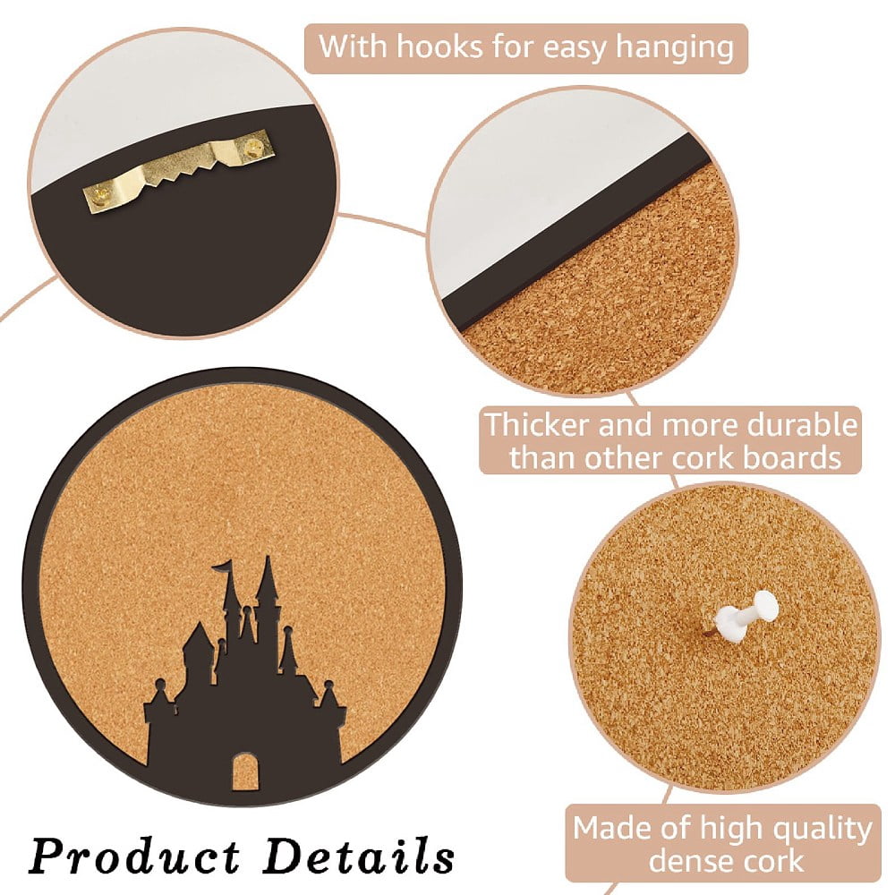 Cork Bulletin Board Saddle Brown Castle 250x250mm