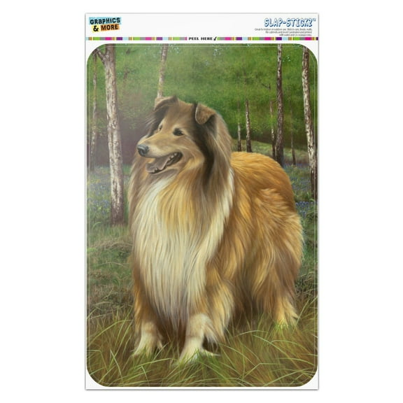 Collie Dog in the Woods Home Business Office Sign