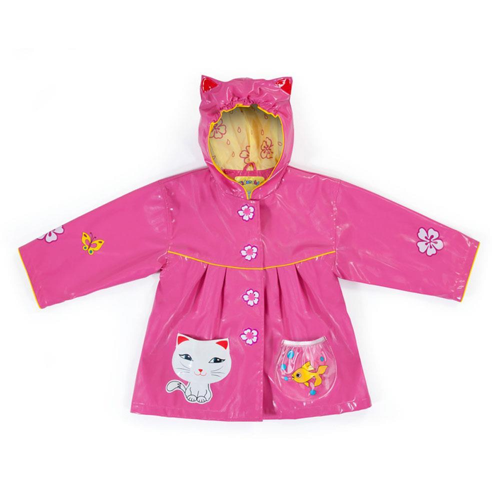 Kidorable Little Girls' Lucky Cat Raincoat Size 5/6