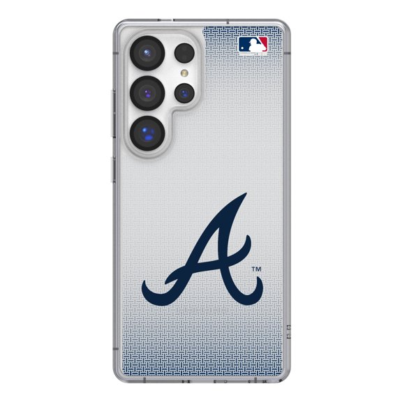 Atlanta Braves Linen Logo Galaxy Clear Case