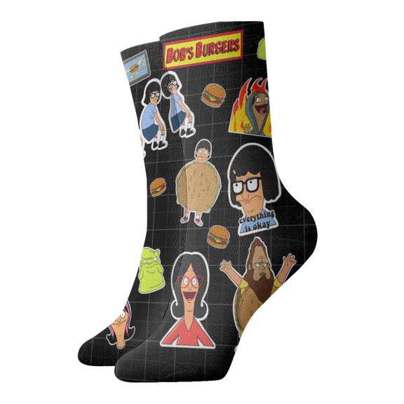 Bob's Burgers Socks Casual Thick Warm Socks Soft Elastic Tube Socks All Season