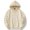 Beige, variant on Casual Fashionable Long Solid Sleeved Hooded Pocket TopDrawstring Long Sleeve Hooded Pullover Sweatshirts Blouse