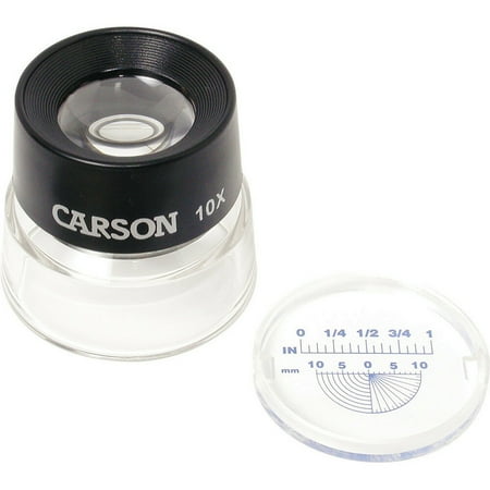 Carson LumiLoupe™ 10x Power Pre-Focused Dual Lens Stand Magnifier and Reticle