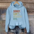 thumbnail image 4 of Sorry Can't Horses Bye Hoodies for Women Fall Winter Long Sleeve Graphic Hooded Sweatshirt with Pockets Pullover Tops, 4 of 6
