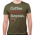 thumbnail image 2 of Coffee Teach Repeat Shirt Unisex Large Military Green, 2 of 5