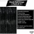 thumbnail image 2 of RHEA- , Xtralarge Black Backdrop Curtain - 3.2X8 Feet, Pack Of 2 | Black Streamers For, 2 of 6