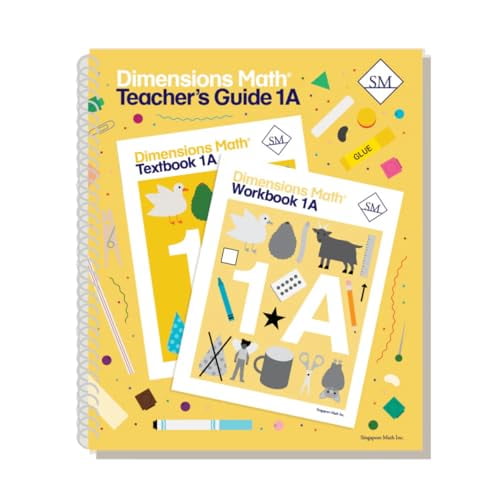 Pre-Owned Dimensions Math Teacher's Guide 1A | Singapore Math Inc. [Spiral-bound], 9781947226326, 1947226320, Paperback,