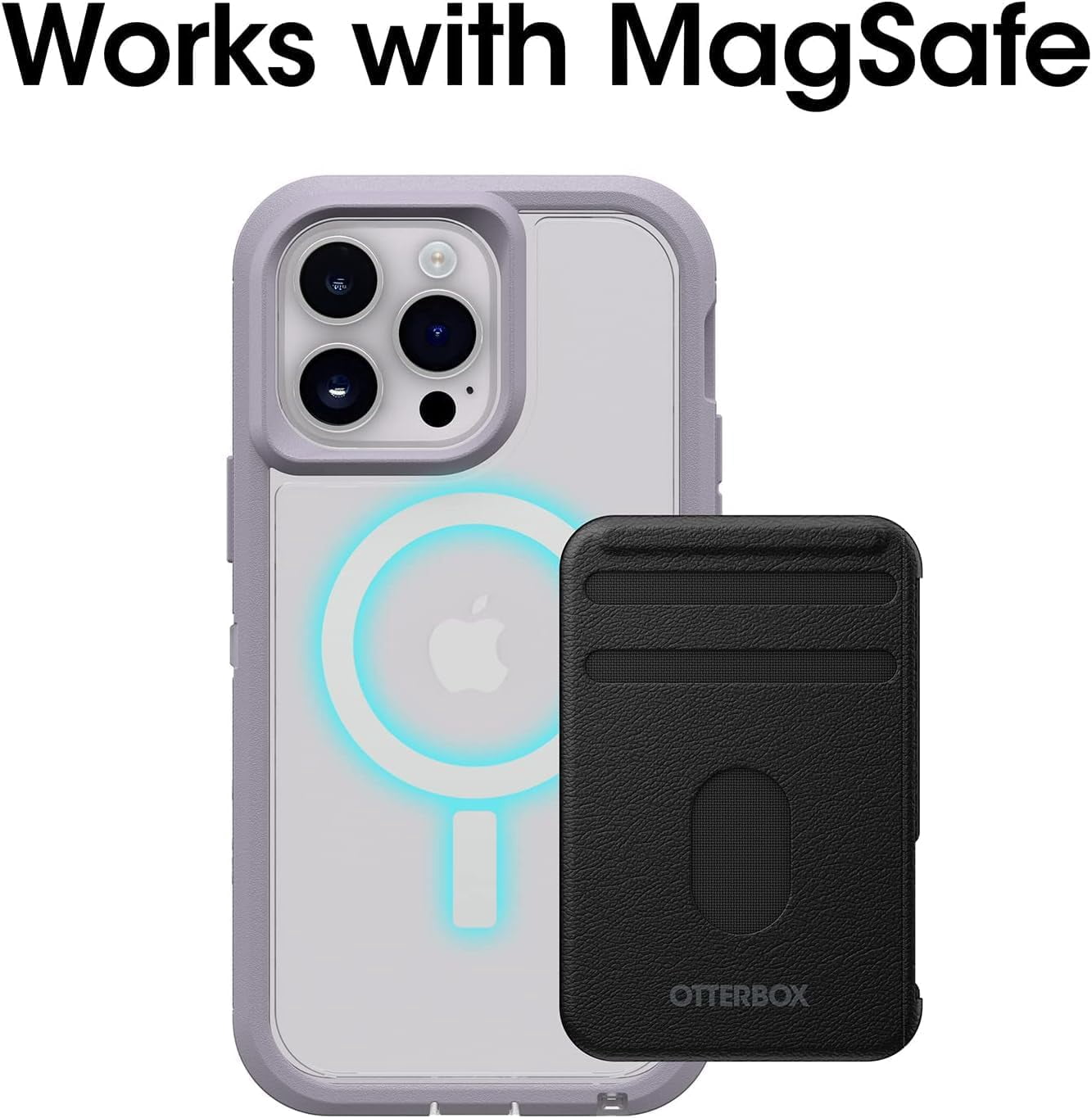 OtterBox iPhone 14 Pro (Only) - Defender Series XT Case - Lavender Sky (Purple/Clear) - Screenless - Rugged - Snaps to MagSafe - Lanyard Attachment - Non-Retail Packaging