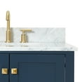 thumbnail image 6 of Ariel Cambridge 43 In. Right Offset Rectangle Single Sink Vanity With Carrara White Marble 0.75 In Countertop In Midnight Blue, 6 of 10