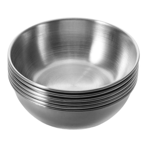 FRCOLOR  6 Pcs Ingredient Bowls for Prep Mini Stainless Soy Sauce Child Silver