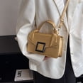 thumbnail image 5 of Bolso tipo bandolera para mujer, bolso tipo cartera clásico, bolso pequeño de piel sintética sencillo., 5 of 5