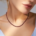 thumbnail image 5 of Jupiter 0.16'' Natural Garnet Necklace - Fashion Garnet Beaded Choker Adjustable Handmade Jewelry, Garnet Necklace for Valentine's Day, Mother's Day, Birthday Jewelry Gifts, 5 of 6