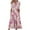 1-Hot Pink, variant on Midi Floral Dresses for Women with Sleeve,Sriper ,V Neck Short Sleeve Maxi T Shirt Dress with Pockets,Ropa Mujer Verano,Sundresses for Juniors,Green 3X