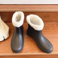 thumbnail image 3 of Women'S Winter Plush Adult Water Shoes Anti-Skid Short Rubber Boots Warm Rain Boots, 3 of 5