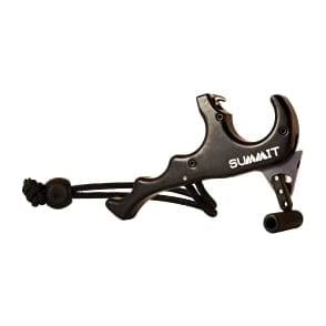 Scott Archery Summit Thumb Trigger Release, Open Hook Roller Sear, Ergonomic Four-Finger Handle, Adjustable Trigger, Includes Wrist Lanyard (8009-BK)