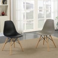 thumbnail image 2 of Furniture of America Ashton Plastic Dining Side Chair in Black (Set of 2), 2 of 2