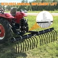 thumbnail image 5 of Kojooin Ultra-Rigid 60 Inch Landscape Rake - Fits 2-Inch Receivers of Tractors, ATVs, UTVs, Ideal for Rock, Grass, and Debris Removal, 5 of 7
