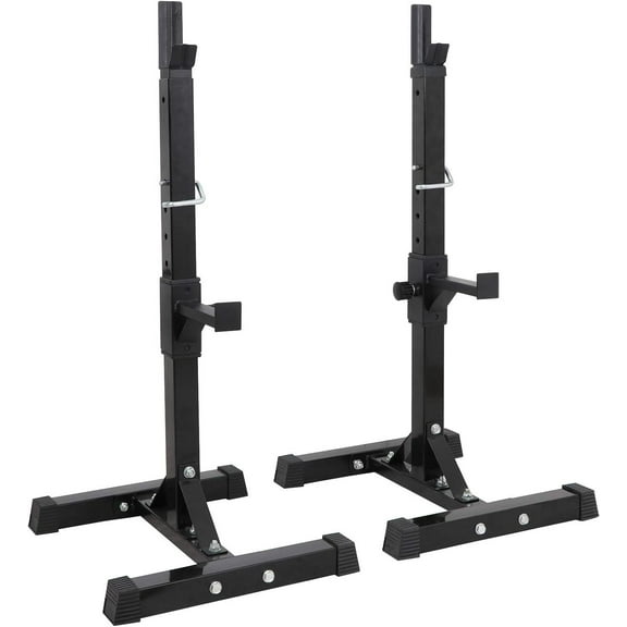 F2C Pair of Adjustable 41"-66" Sturdy Steel Squat Rack Barbell Free Bench Press Stand GYM/Home Gym Portable Dumbbell Racks Stand Max 441lbs