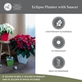 thumbnail image 4 of The HC Companies 12 Inch Eclipse Square Planter with Saucer  Indoor Outdoor Plant Pot for Flowers Vegetables Herbs, Clay Pack of 2, 4 of 8