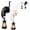 ALL-2PC-A8, variant on Whimsical Cat Shelf Sitter with LED Lantern, 3D-Printed Bookshelf Decor and Utility Hook, Cozy Reading Nook Night Light for Mantel, Bedroom, Office Desk, Entryway, Gift for Pet Lovers (Black)