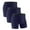 Navy, variant on Pisexur 3PC Mens Underwear Soft and Breathable 100% Cotton Mens Boxer Briefs Moisture Wicking Underwear for Men Pack, Open Fly