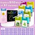 thumbnail image 4 of Talking English & Arabic Flash Cards - 8" LCD Writing Tablet for Kids 3-12,Bilingual 510 Sight Words,Toddler Pocket Speech,Drawing Sketch Pad,Autism Toys for Boy (Arabic - Pink), 4 of 6