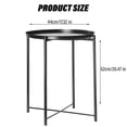 thumbnail image 2 of "GOTGELIF Tray Metal End Table, Round Folding Tables for Balcony Bedroom Bedside", 2 of 5