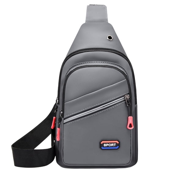 BVXEEP Crossbody Bag, Shoulder Bag, Men's Waterproofing Nylon Chest Bag - Stylish Front Pack - Large Capacity Multi-Layer Crossbody Bag