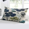 thumbnail image 5 of Navy Blue Green Floral Throw Pillow Cover 24 x 36 Inch Decorative Pillow Cover Vintage Botanical Leaves Lumbar Pillowcase Seasonal Rectangle Cushion Case for Couch Sofa Bed Living Room, 5 of 7
