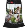 thumbnail image 5 of Skartam Personalised Photo Blanket Custom Blankets Throw with Picture Collage Text for Adults Family Customised Birthday Anniversary Wedding Gifts, 5 of 5
