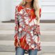 thumbnail image 2 of Blusa de manga larga con cuello redondo para mujer, informal, Sexy, a la moda, con estampado holgado Pompotops  FGAJ5699, 2 of 5