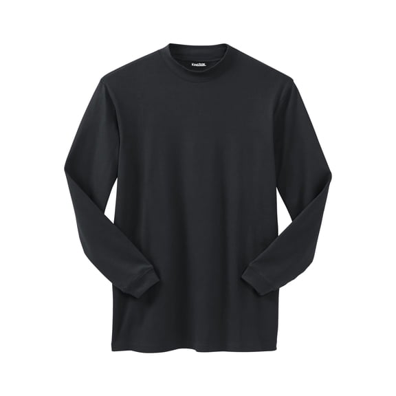 KingSize Men's Big & Tall Mock Turtleneck Long-Sleeve Cotton Tee