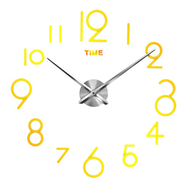 Reloj de pared grande 3D, espejo de acrílico, reloj de superficie, 15 Zulema Reloj de pared decorativo de cuarzo