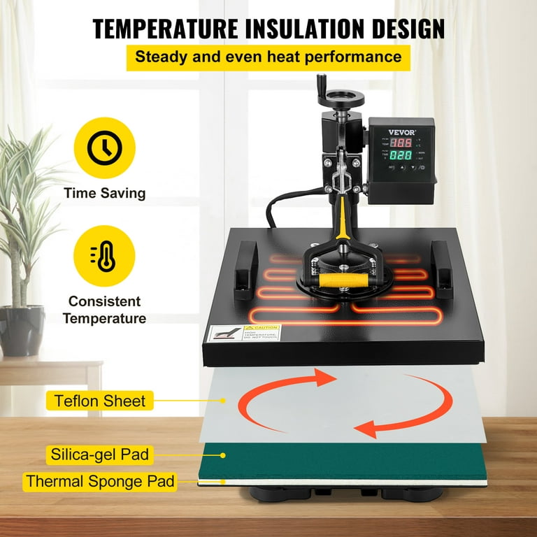 BENTISM Heat Press Machine 5 in 1,15 x 15 Dual-Tube Heating