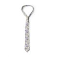 thumbnail image 3 of Floral Necktie, Blossoming Wild Flowers, Dress Tie, 3.7", White Yellow Purple, by Ambesonne, 3 of 3