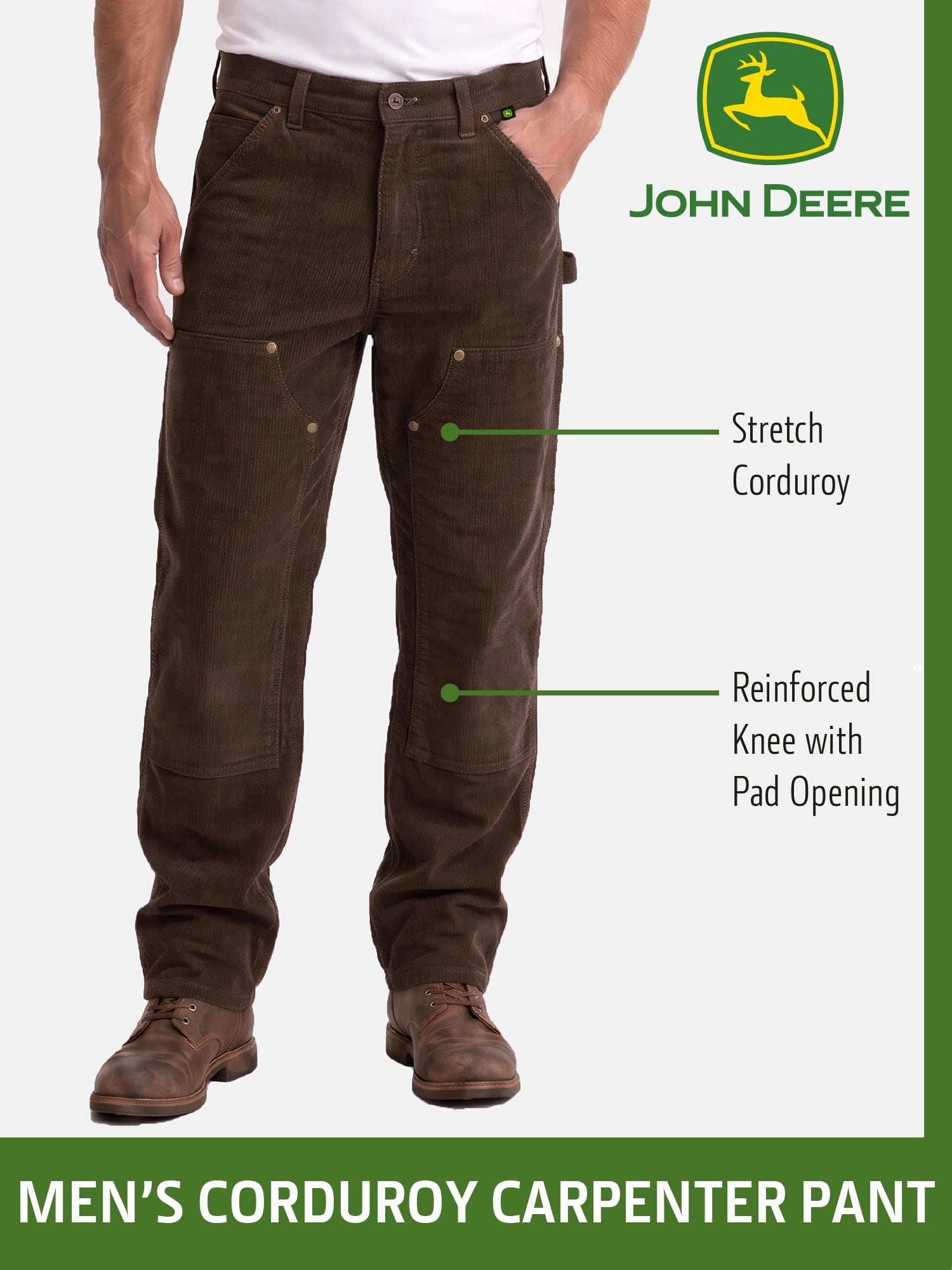 John Deere Men's Corduroy Carpenter Pant
