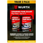 Würth Expanding Foam Sealant Value 2-Pack - Big Gaps up to 3 Inches, 2 x 12 oz Insulating Spray Foam Cans