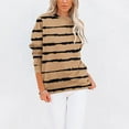 thumbnail image 2 of Maean Striped Shirts for Womens Causal Long Sleeve Crew Neck Pullover Sweatshirt with Pockets, 2 of 5