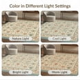 thumbnail image 7 of ODIKA 4'x6' Ivory Teal Rose Victorian Floral Washable Area Rug Traditional English Garden Botanical Motifs With Ornate Border Design for Bedroom, Reading Nook, Pet Friendly & Non-Shedding, 7 of 7