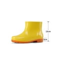 thumbnail image 3 of Frontwalk Womens Mens Rubber Boot Lightweight Rain Boots Wide Calf Garden Shoes Work Comfort Waterproof Unisex Slip Resistant Rainboot Yellow Short Tube 8.5, 3 of 3