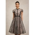 thumbnail image 3 of Vestido Bellabarnetten Lisiya de manga corta a media pierna jacquard, 3 of 7