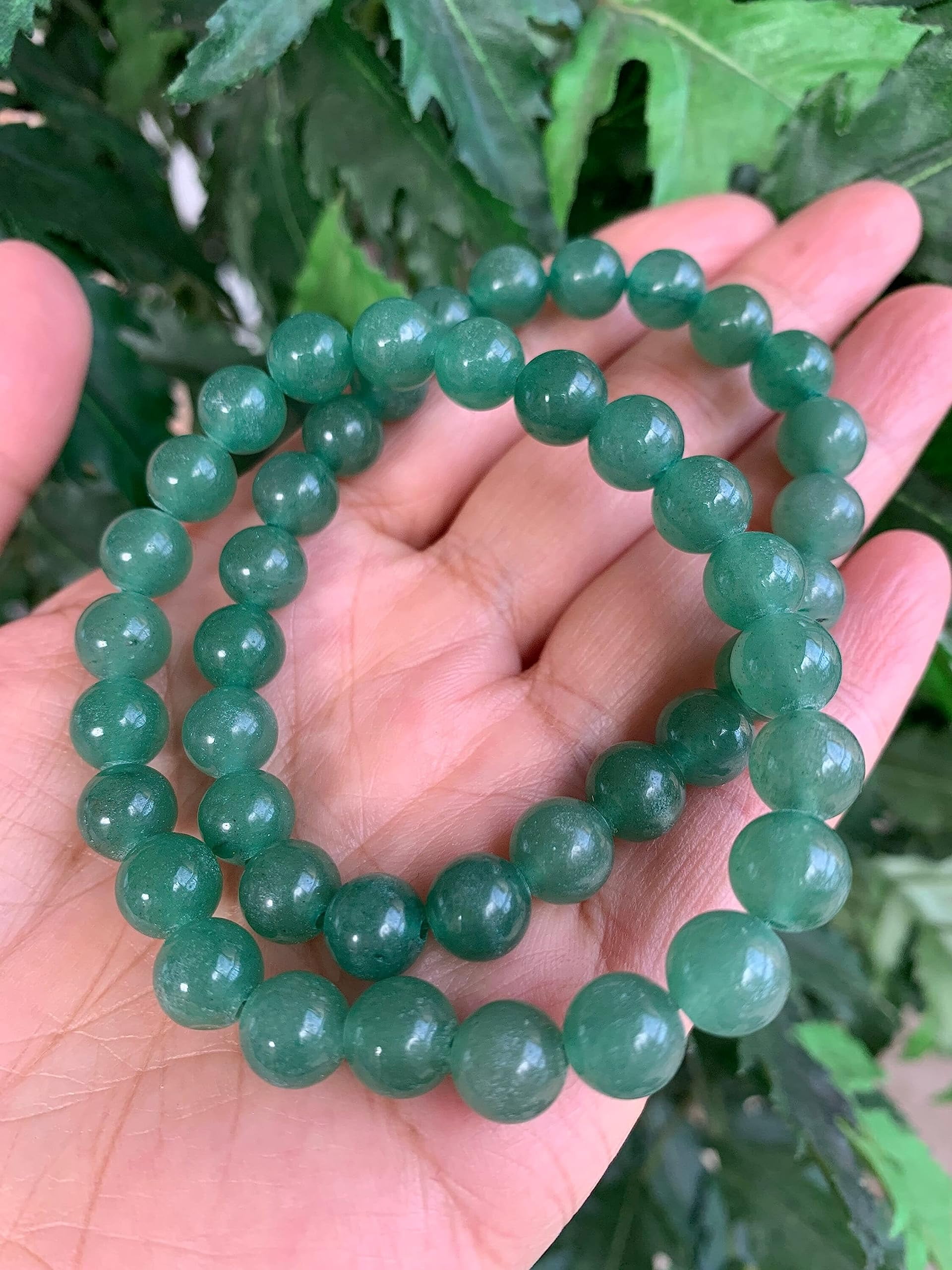 Green Aventurine Crystal Bead Bracelet 8mm, Wholesale Genuine Green Aventurine Stretch Gemstone Bracelet, Gift for Men & Women (10)