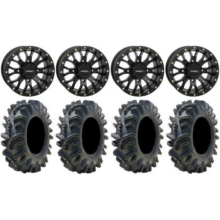 System 3 ST-3 Black 15 Wheels 34 Terminator Tires Kawasaki Mule Pro FXT System 3 ST-3 Black 15 Wheels 34 Terminator Tires Kawasaki Mule Pro FXT