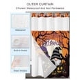 thumbnail image 2 of No Hook Cloth Fabric Shower Curtain with Snap in Liner, Halloween Waterproof Shower Curtains Set with See Through Top Window, Gnomes Black Pumpkin Orange Purple Fall Bath Curtains Shower 36"x72", 2 of 6