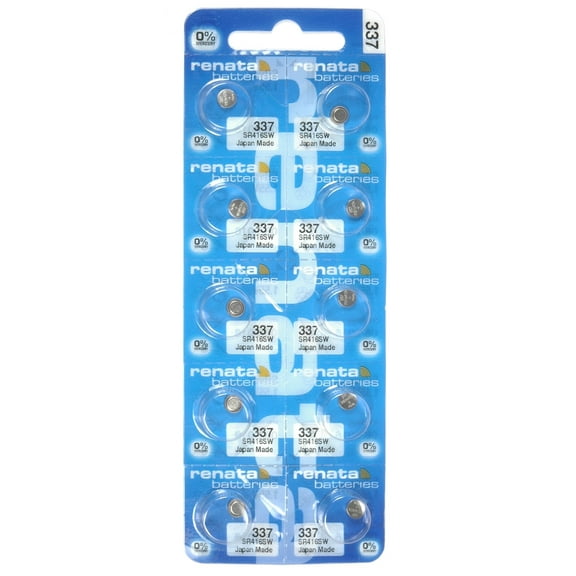 Renata #337 Silver Oxide Battery - 10 Pack (337-10)