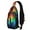 Galaxy Sci-Fi L, variant on STEM Subjects Sling Backpack, Science Lover Crossbody Daypack with Math Chemistry Physics Artwork