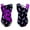 Black&Purple, variant on iiniim Kids Girls Shiny Metallic Ballet Dance Leotard Sleeveless Tank Gymnastics Dancewear 4-14 Black&Hot Pink 14