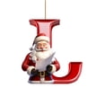 thumbnail image 6 of Dmlowu 26 Letter Christmas Ornaments with Santa - Exquisite Christmas Tree Ornaments for Xmas Tree, Personalized Hanging Christmas Tree Decorations Pendant for Holiday Party, 6 of 6